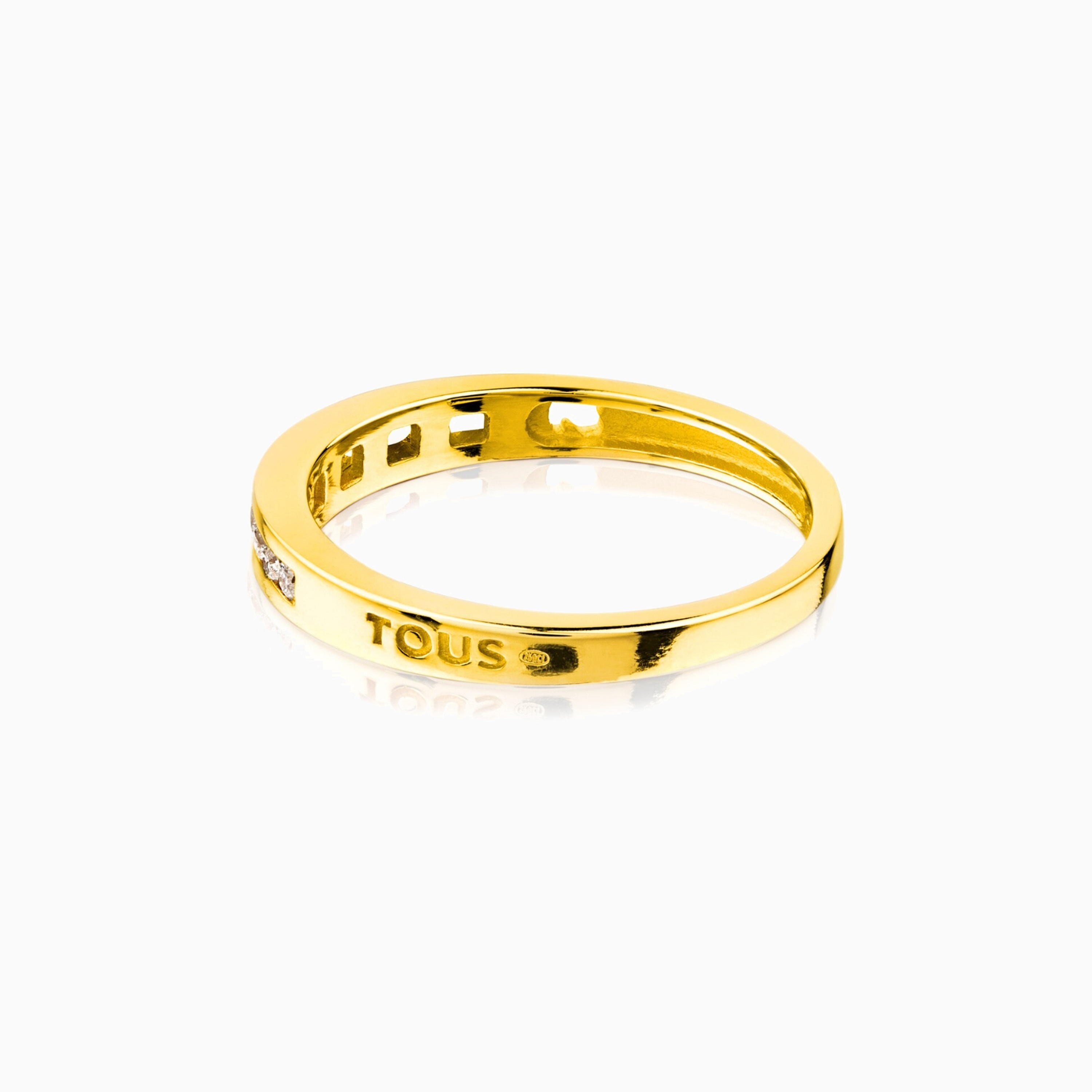 18K solid gold TOUS Diamond solitaire with