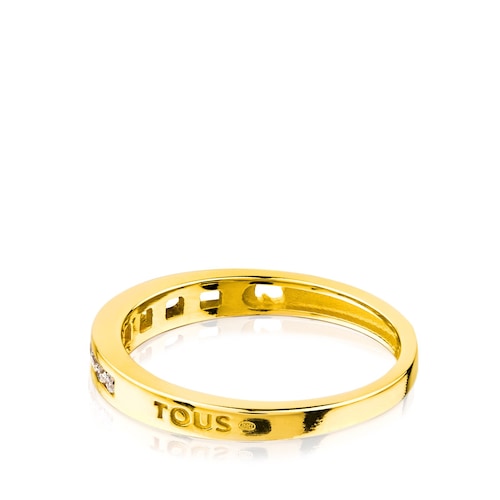 Gold TOUS Diamond solitaire with Diamond