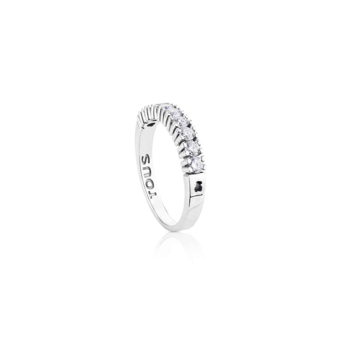 Media alianza de oro blanco con diamantes 0,47ct Les Classiques