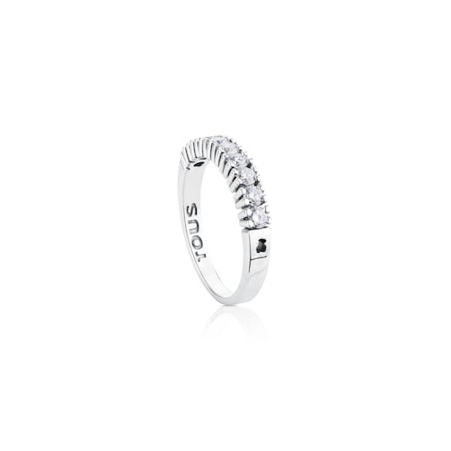 Media alianza de oro blanco con diamantes 0,47ct Les Classiques