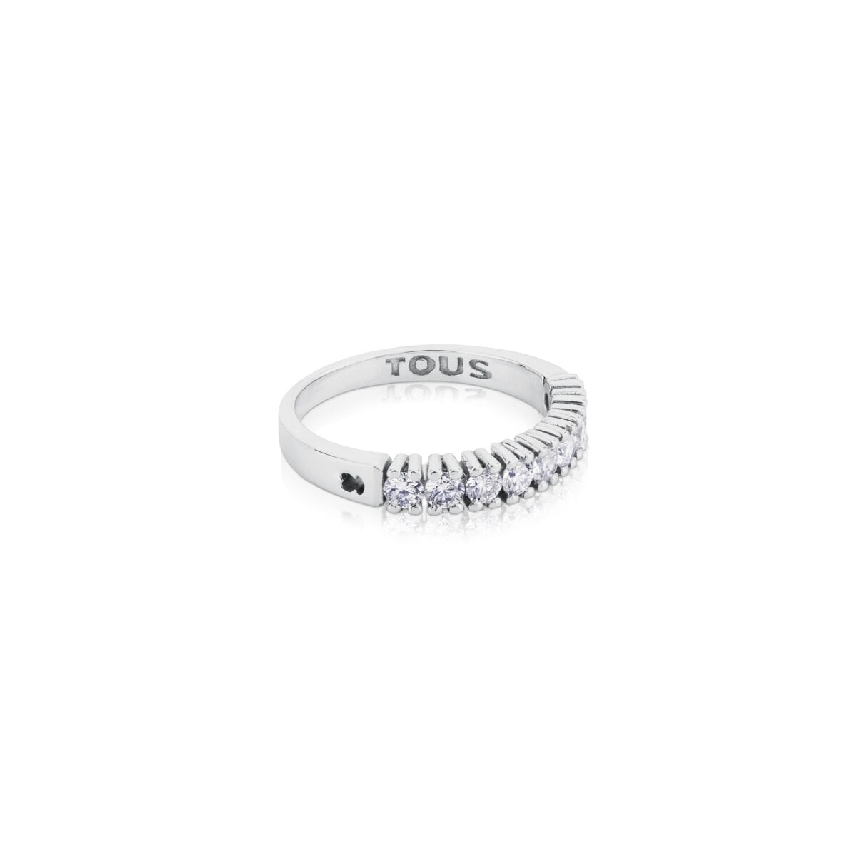 Media alianza de oro blanco con diamantes 0,47ct Les Classiques