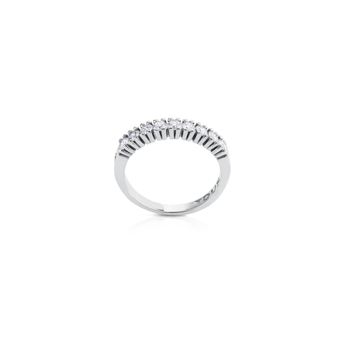 Media alianza de oro blanco con diamantes 0,47ct Les Classiques