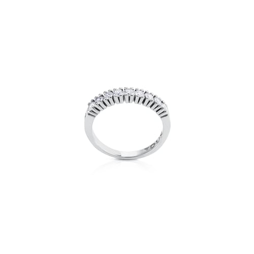 Media alianza de oro blanco con diamantes 0,47ct Les Classiques