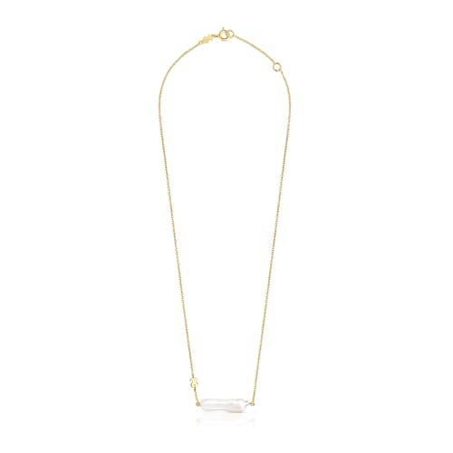 Collar con ba&ntilde;o de oro 18 kt sobre plata y perla TOUS Pearls