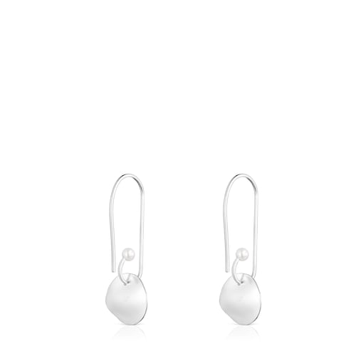 Boucles d&rsquo;oreilles Nenufar en Argent et Perle