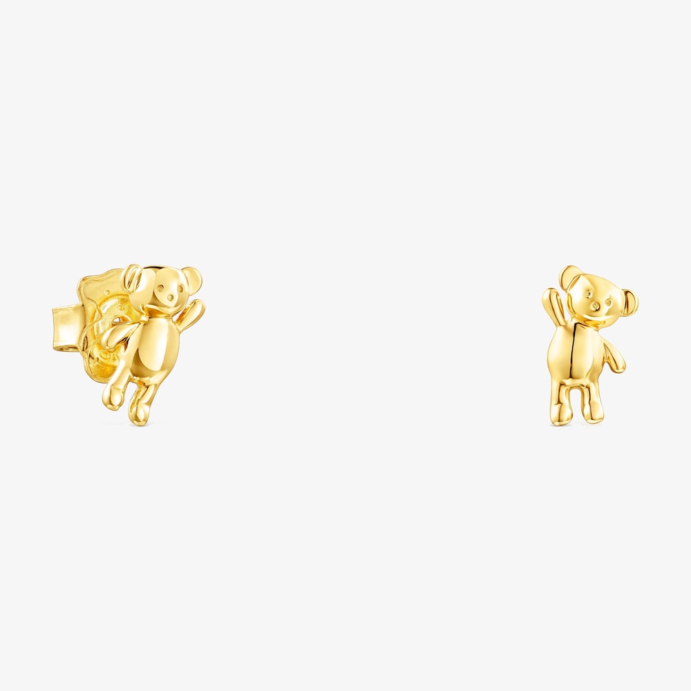 18K gold vermeil Teddy Bear Earrings