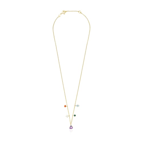 Silver Vermeil TOUS Good Vibes Necklace with Gemstones