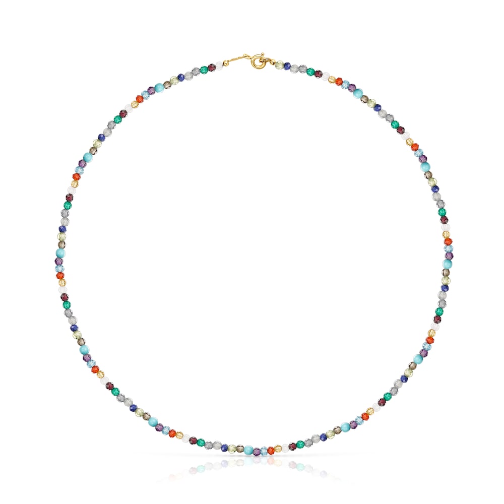 Silver Vermeil TOUS Good Vibes Choker with Gemstones