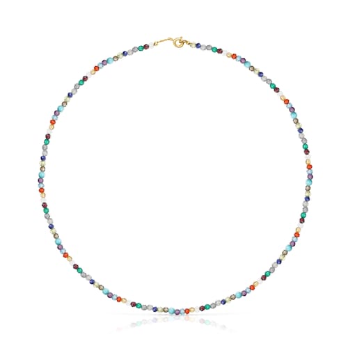 Silver Vermeil TOUS Good Vibes Choker with Gemstones