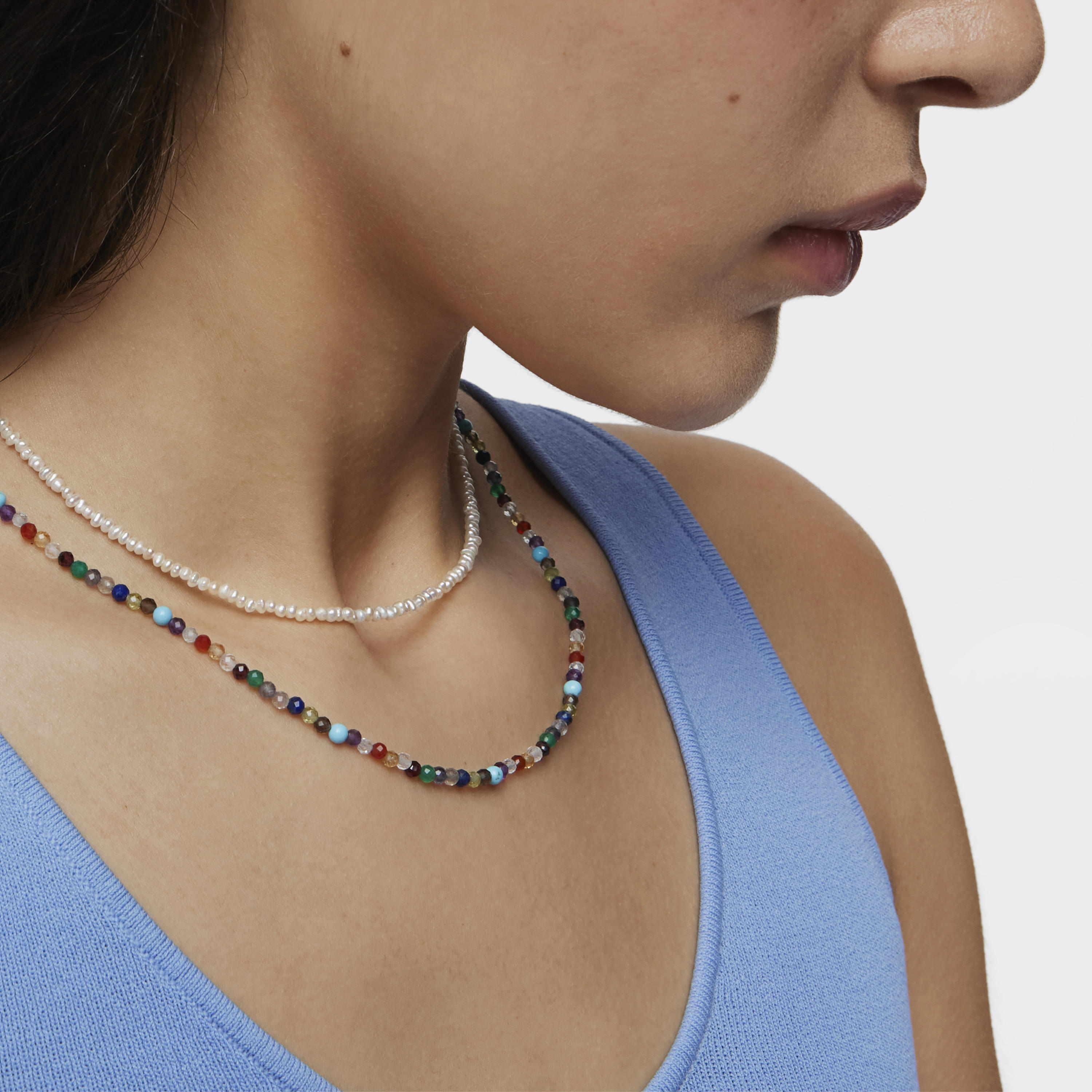 18K gold vermeil TOUS Good Vibes Choker with Gemstones