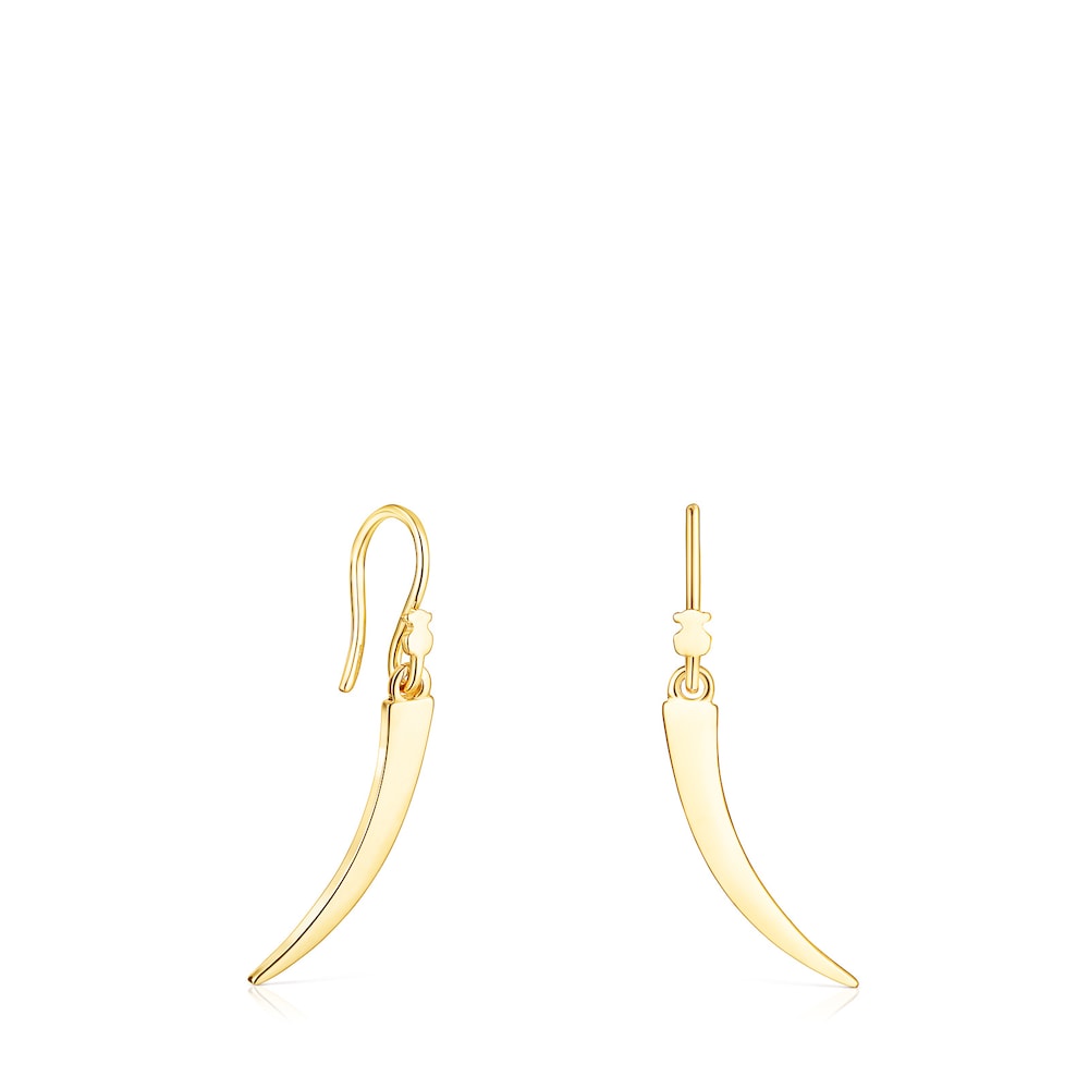 Kr&oacute;tkie kolczyki z kolekcji TOUS Good Vibes wykonane ze srebra vermeil z motywem rogu obfitości.