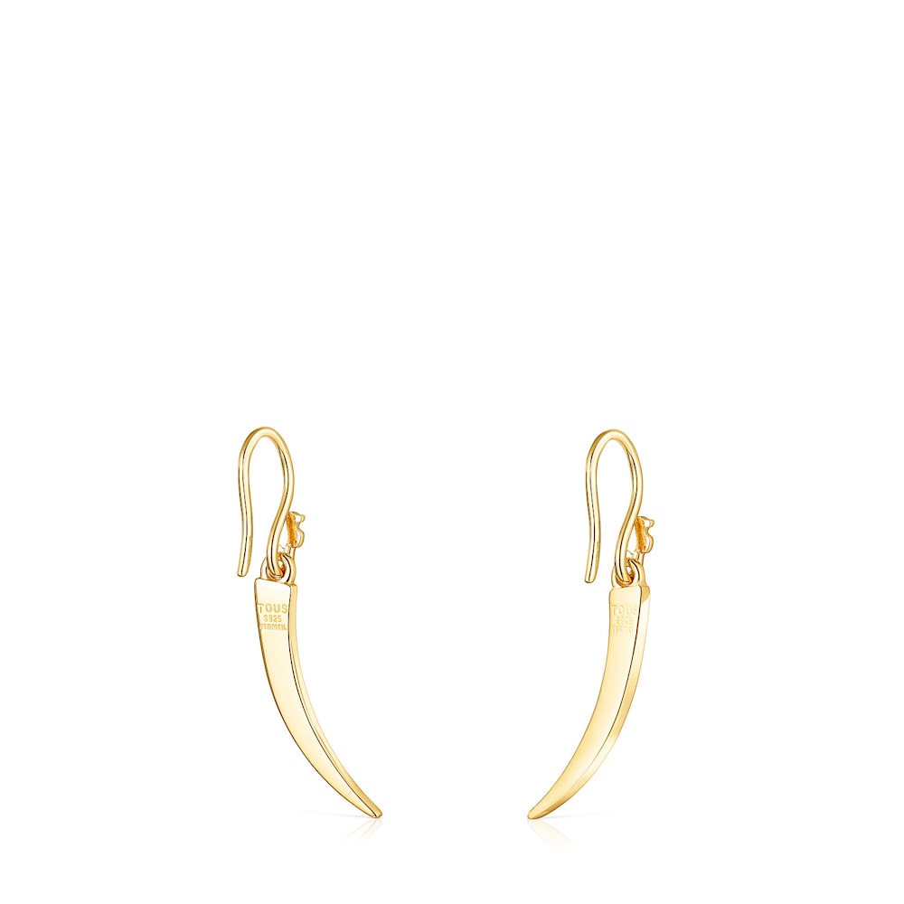 Kr&oacute;tkie kolczyki z kolekcji TOUS Good Vibes wykonane ze srebra vermeil z motywem rogu obfitości.