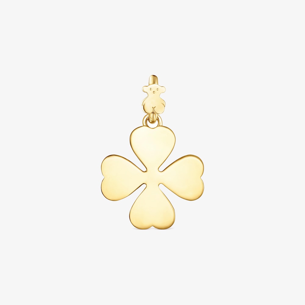 Penjoll tr&egrave;vol amb bany d'or 18 kt sobre plata Good Vibes