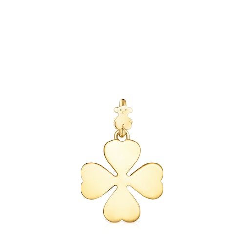 Silver vermeil Good Vibes Clover pendant image number 0