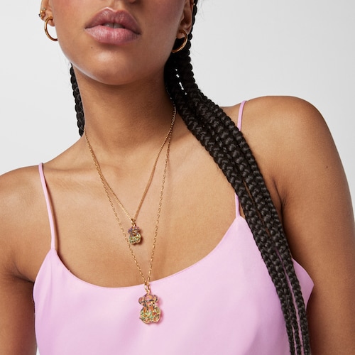 Pingente grande Costura em Prata vermeil e Pedras preciosas