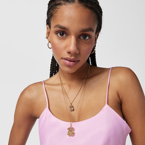 Pingente grande Costura em Prata vermeil e Pedras preciosas