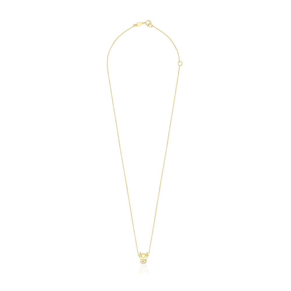 Chinese New Year Ox Necklace in 18K Solid Gold