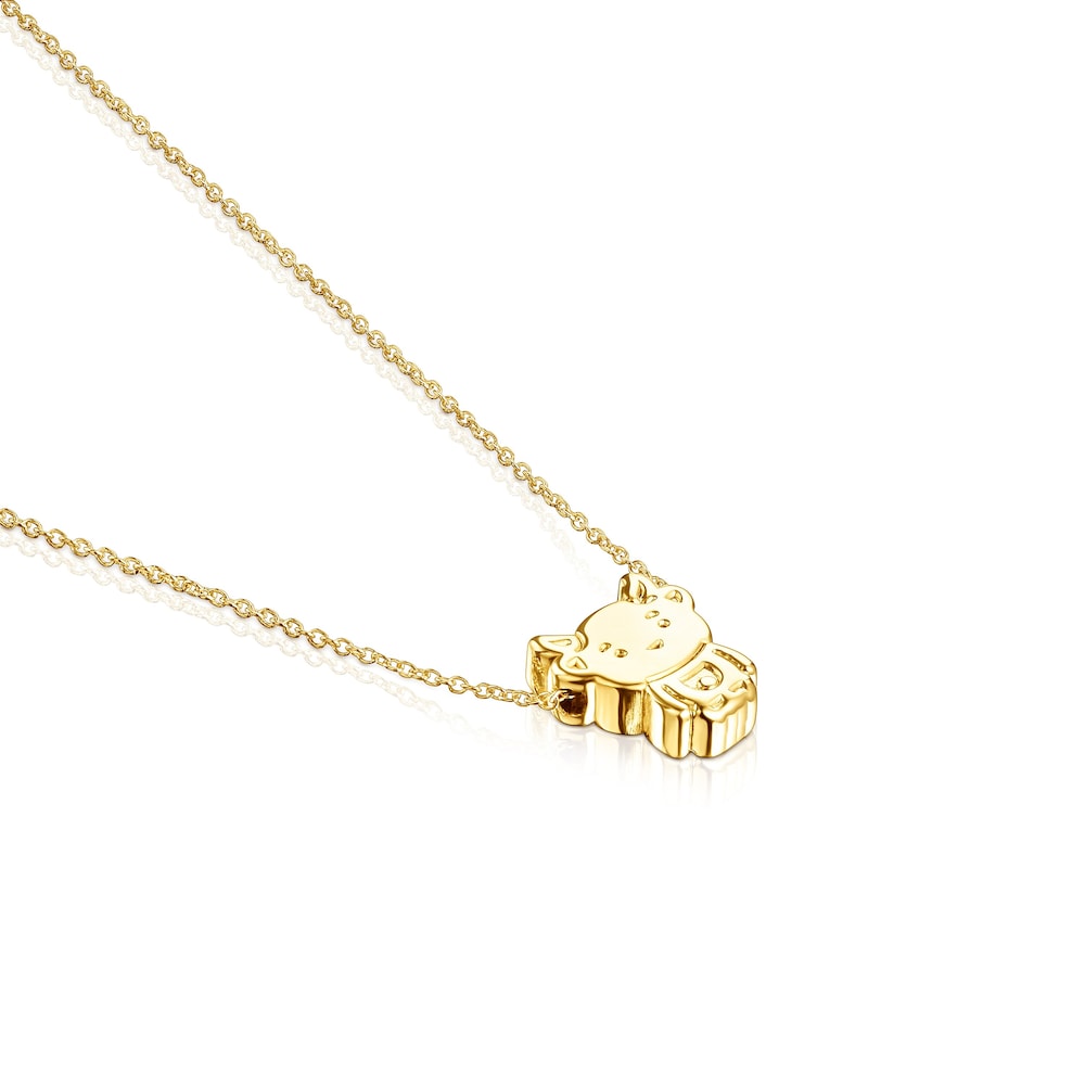 Chinese New Year Ox Necklace in 18K Solid Gold