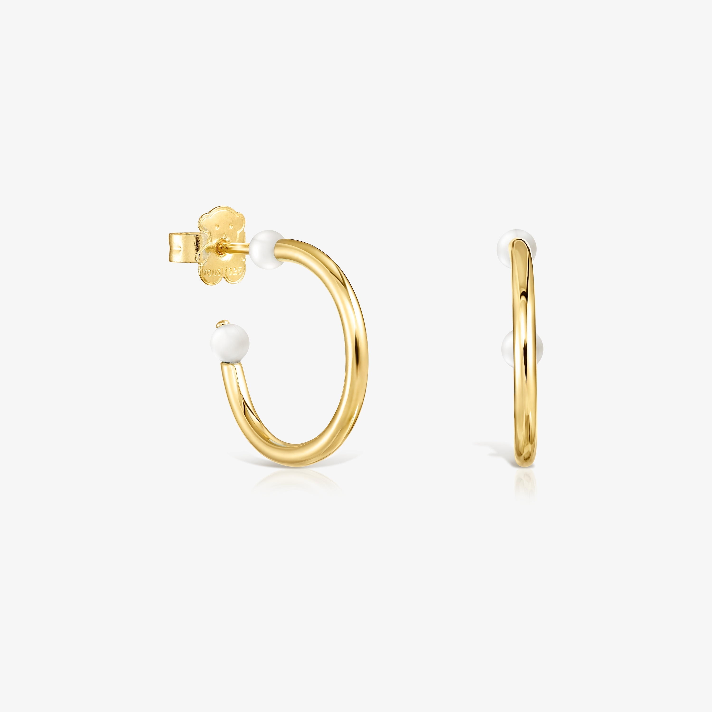 Batala Earrings in 18K gold vermeil with Pearl