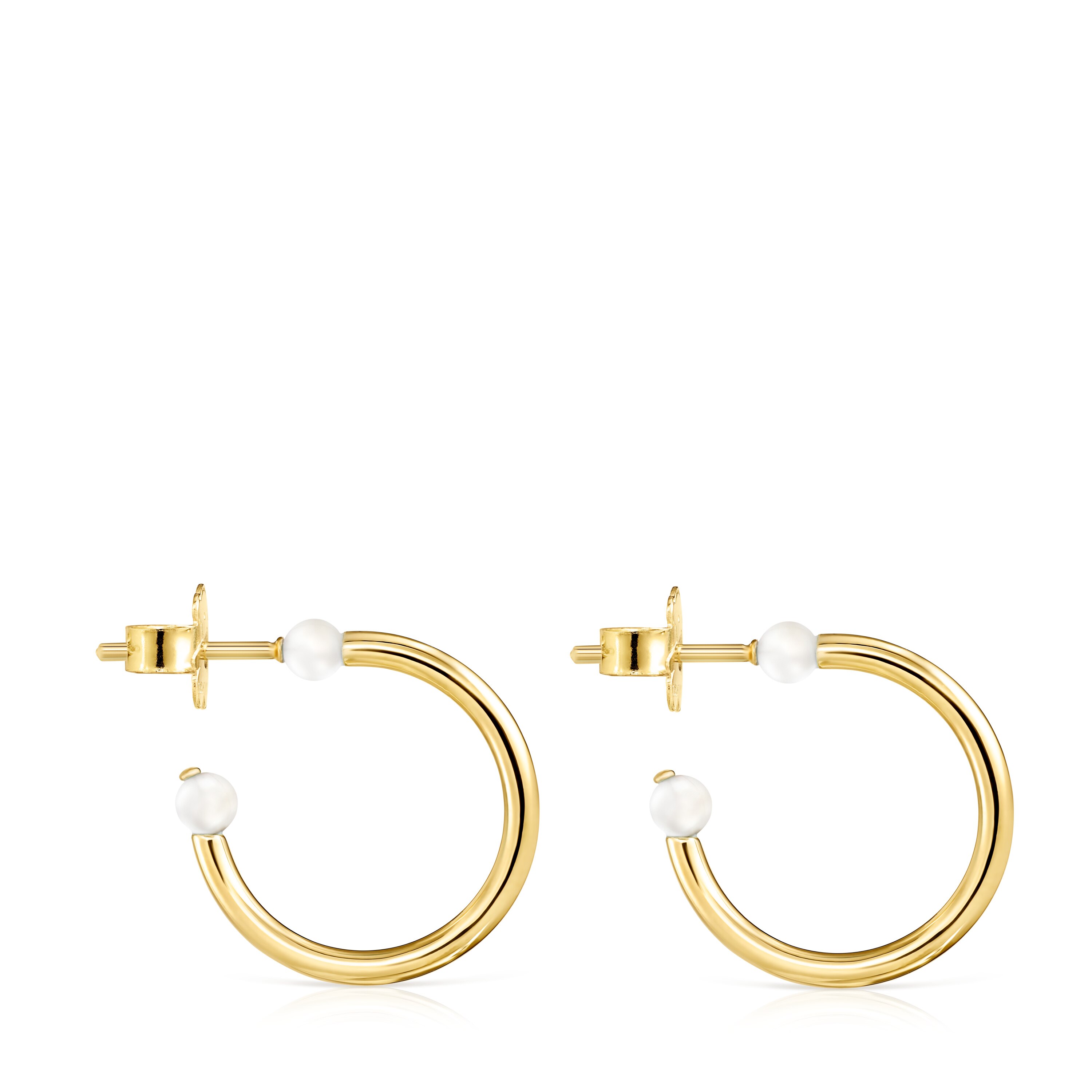 Batala Earrings in Silver Vermeil with Pearl