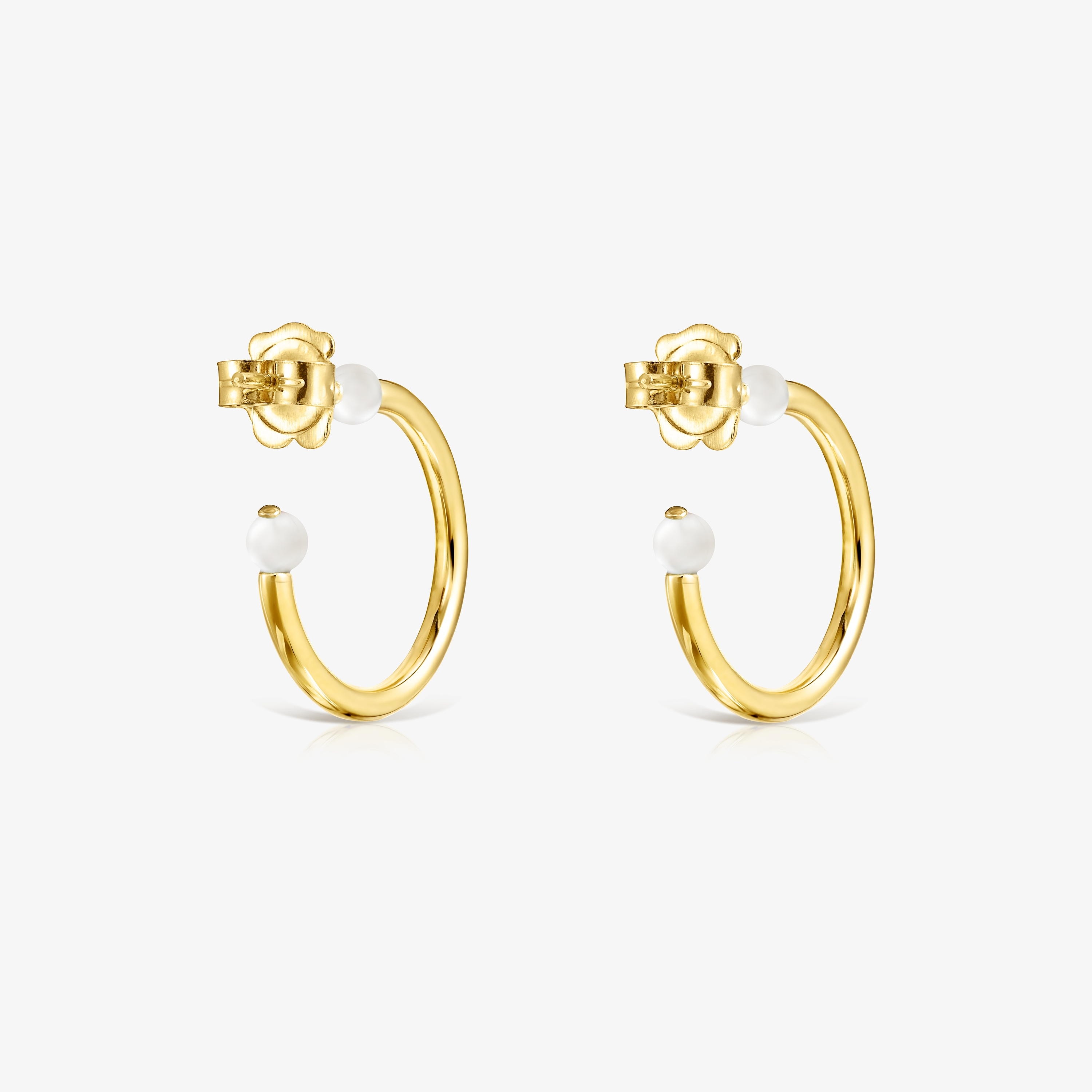 Batala Earrings in 18K gold vermeil with Pearl