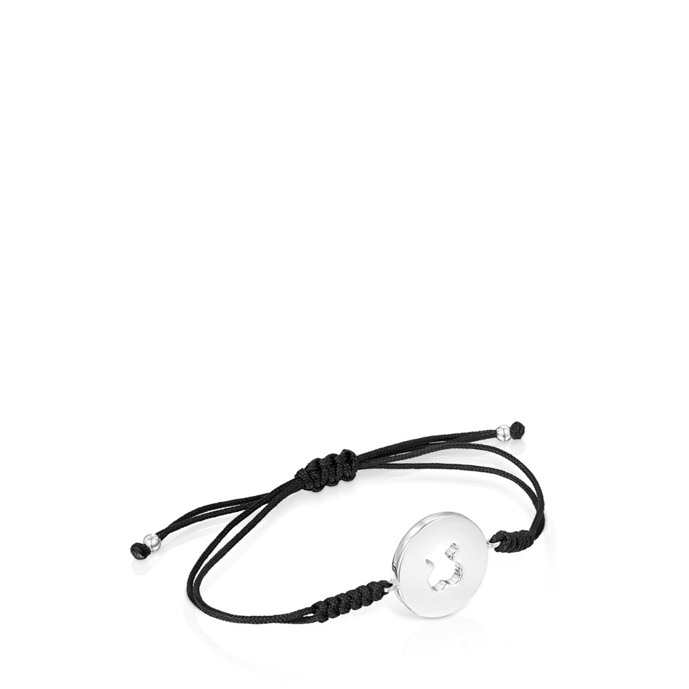 Silver and black nylon Glory Bracelet image number 0