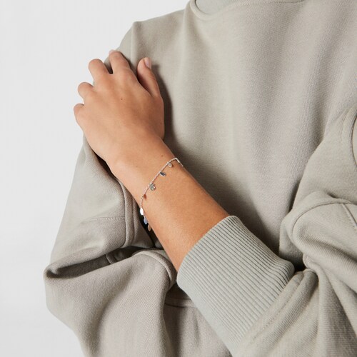 Pulsera hojas de plata Fragile Nature