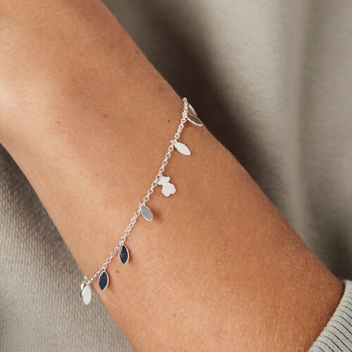 Pulsera hojas de plata Fragile Nature