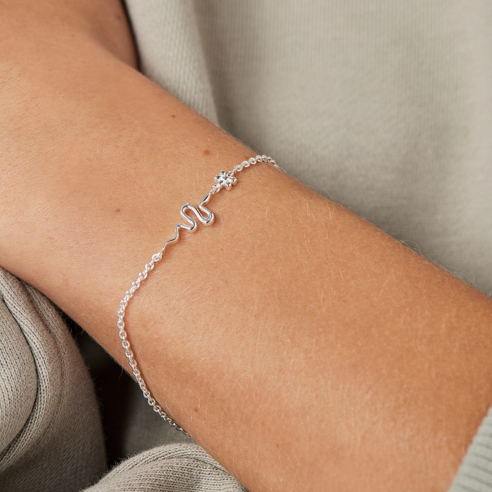 Pulseira Fragile Nature serpente em Prata