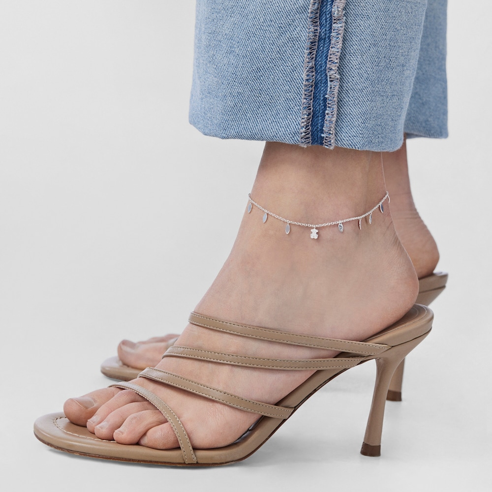 Tobillera Fragile Nature de plata