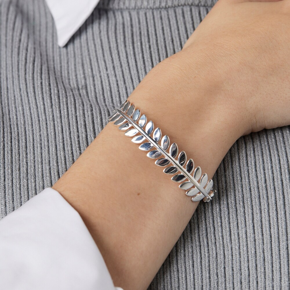 Pulsera Fragile Nature laurel de plata