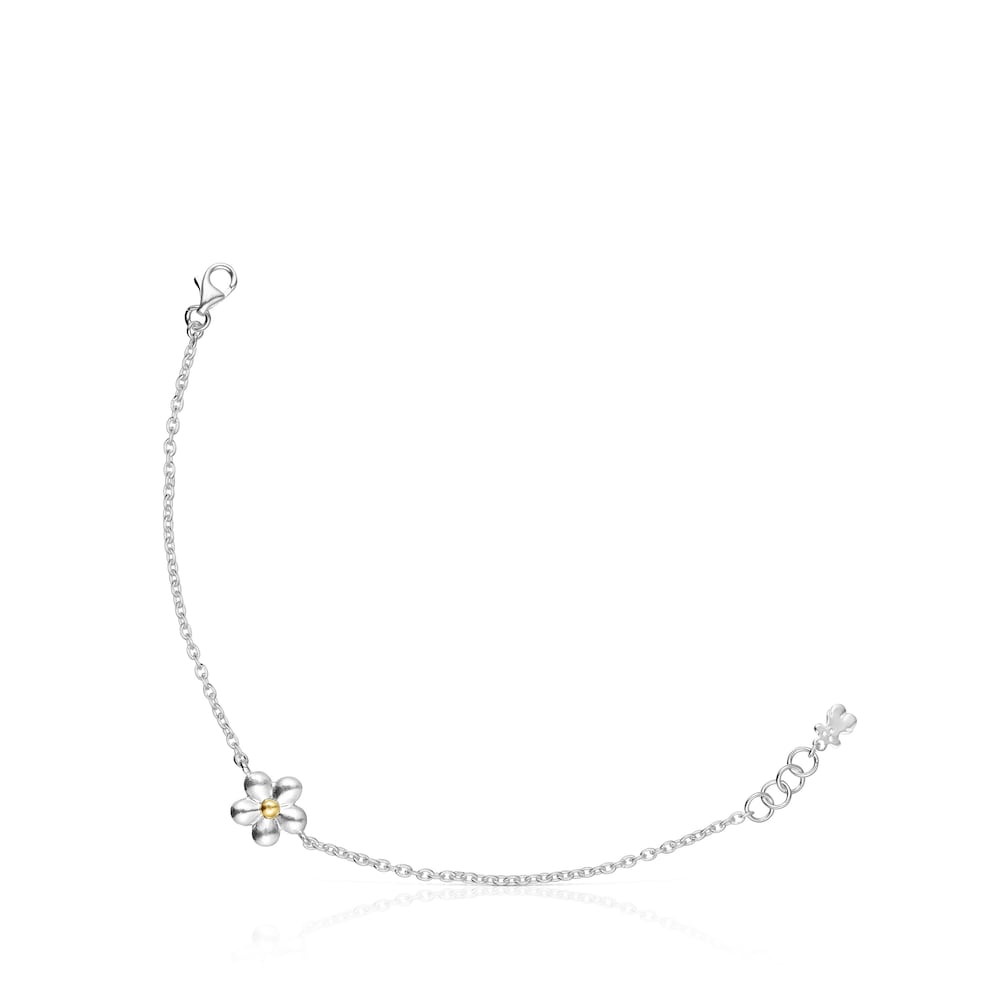 Two-tone Fragile Nature flower Bracelet
