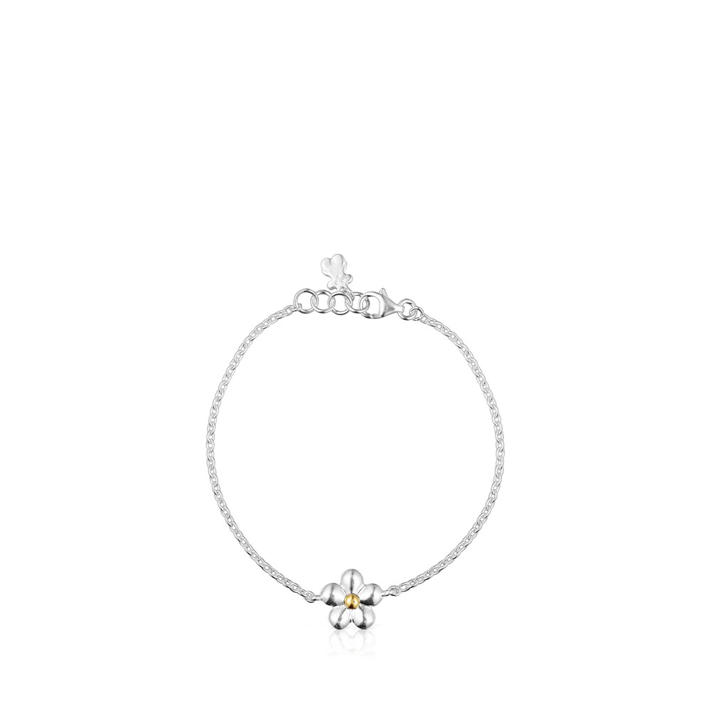 Two-tone Fragile Nature flower Bracelet
