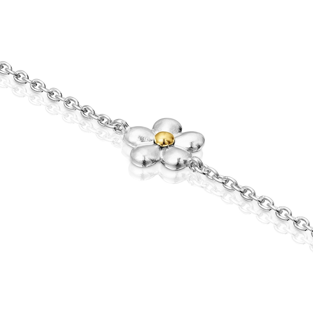 Two-tone Fragile Nature flower Bracelet