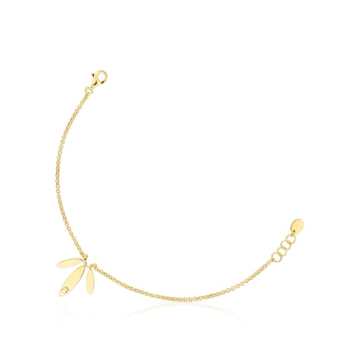Silver Vermeil Fragile Nature laurel leaf Bracelet