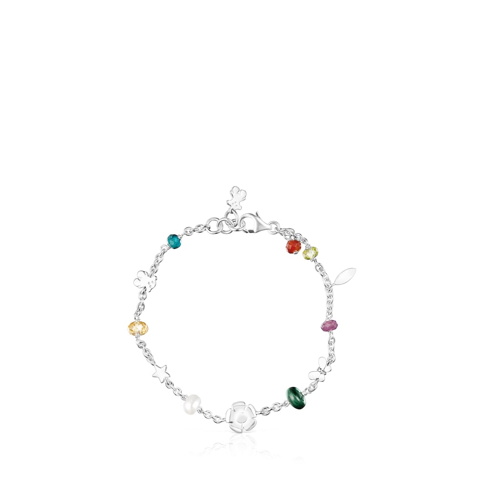 Pulseira Fragile Nature em Prata e Pedras preciosas