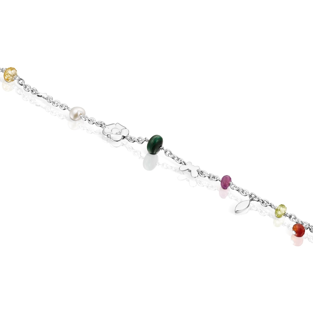 Pulseira Fragile Nature em Prata e Pedras preciosas