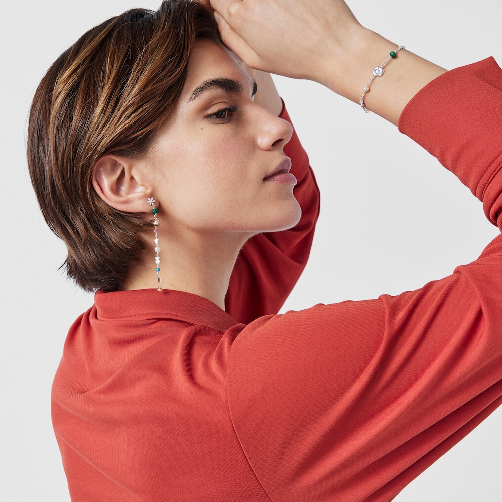 Pulseira Fragile Nature em Prata e Pedras preciosas