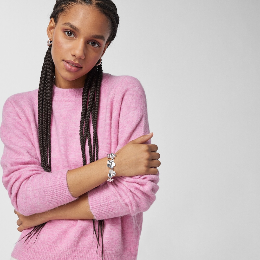 Tous Fragile Nature &ndash; N&aacute;ramek ze stř&iacute;bra s květovan&yacute;m motivem