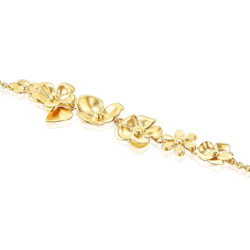 Silver Vermeil Fragile Nature flowers Bracelet