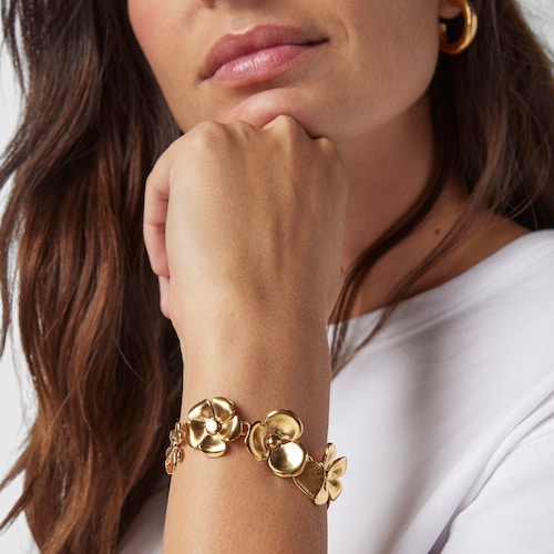 Silver Vermeil Fragile Nature flowers Bracelet