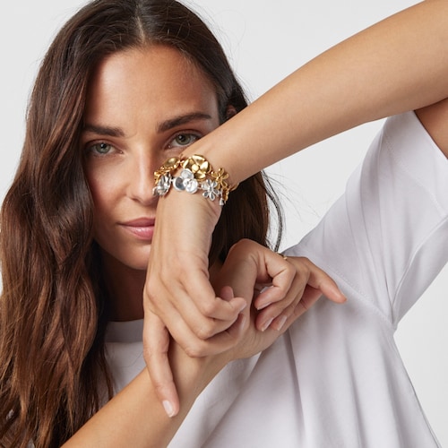 Silver Vermeil Fragile Nature flowers Bracelet
