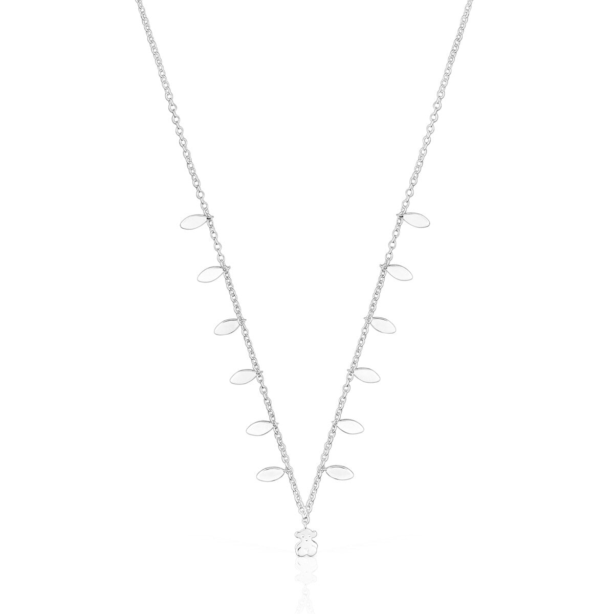 Silver Fragile Nature leaves Necklace