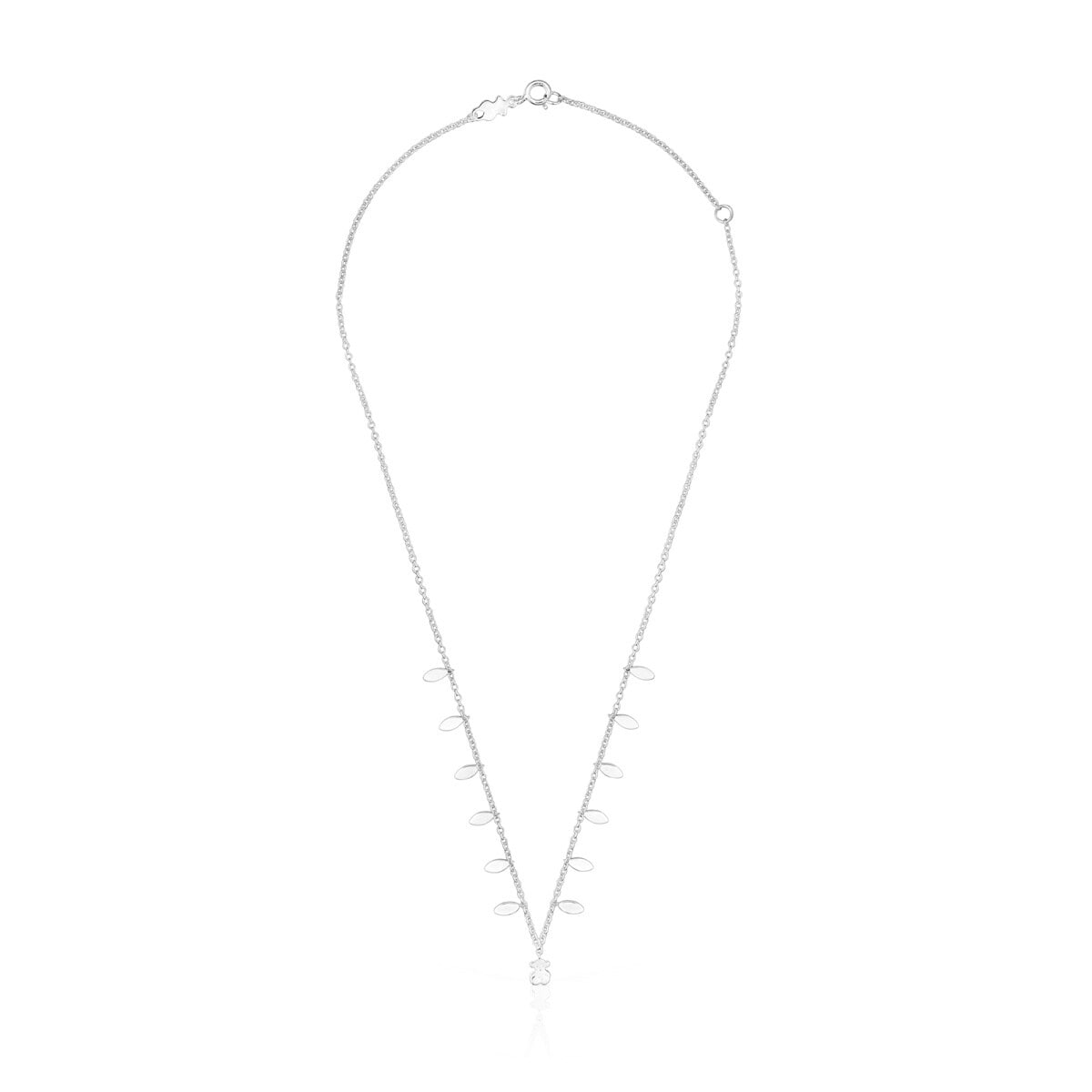 Silver Fragile Nature leaves Necklace