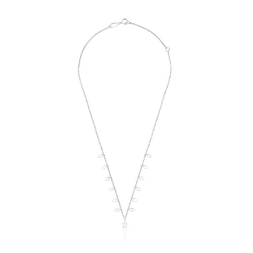 Silver Fragile Nature leaves Necklace