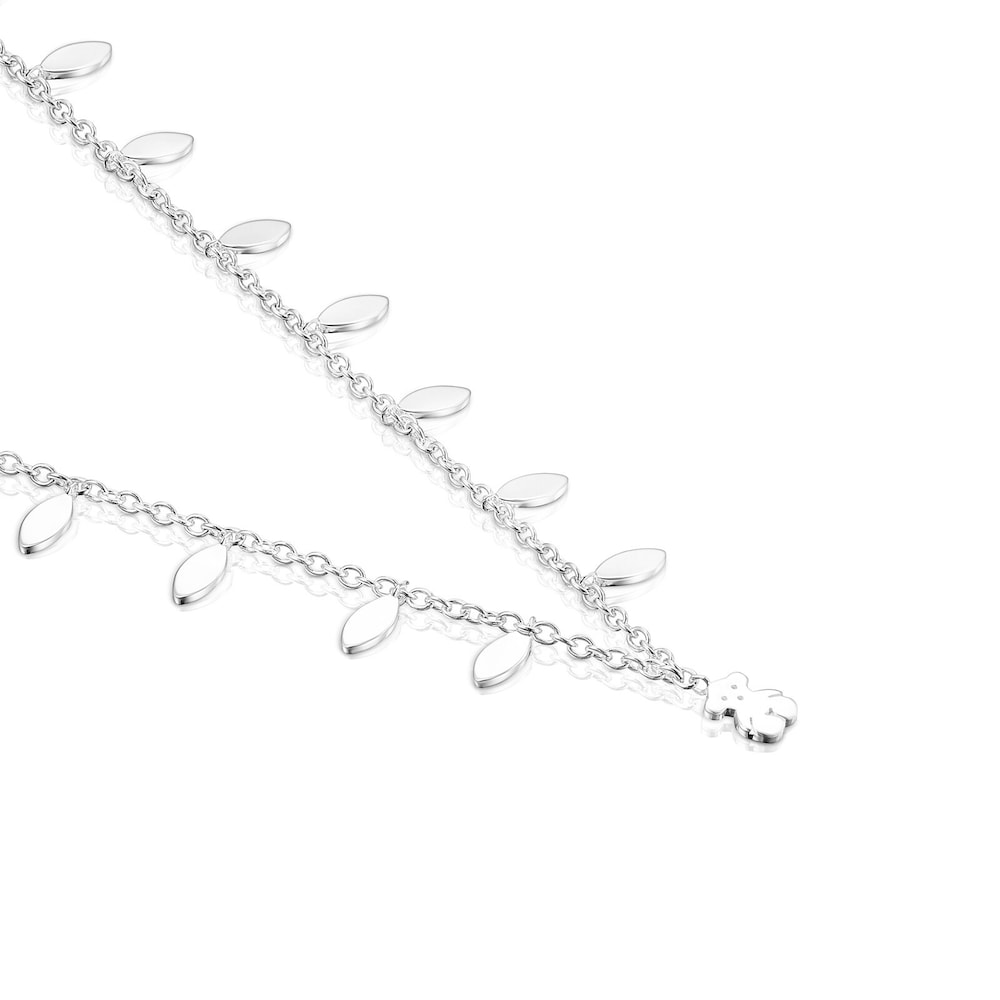 Collar hojas de plata Fragile Nature