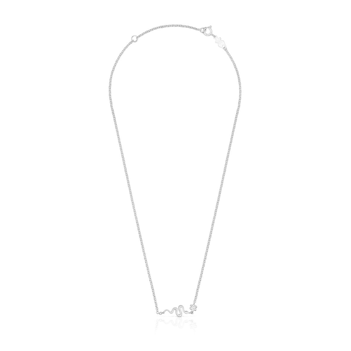Silver Fragile Nature snake Necklace