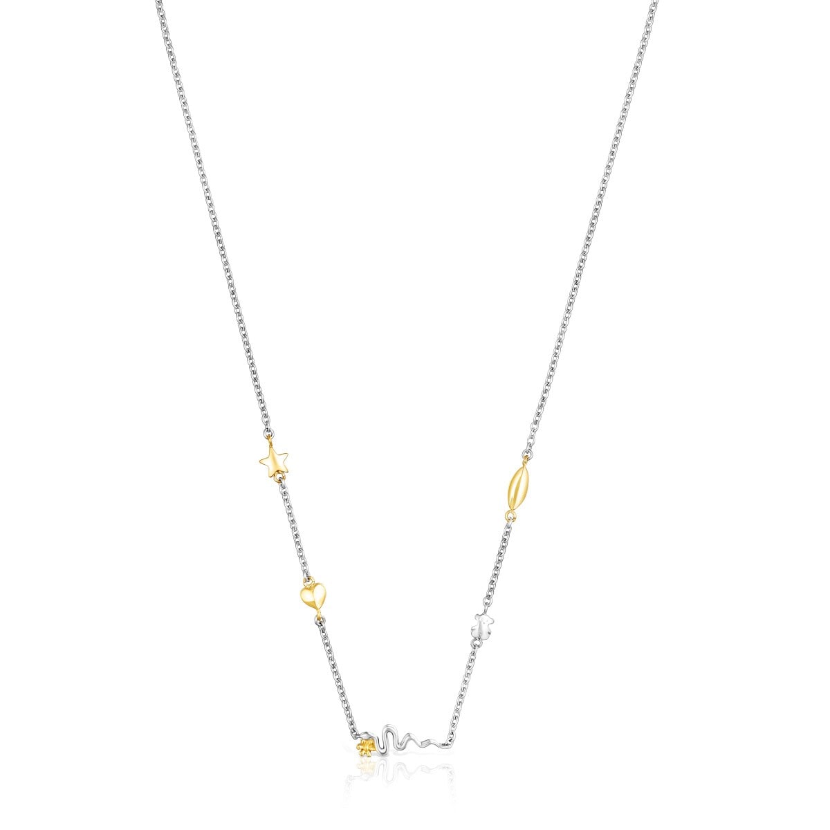 Tous - Collar Motivos De Acero/Ip Dorado Fragile Nature - U