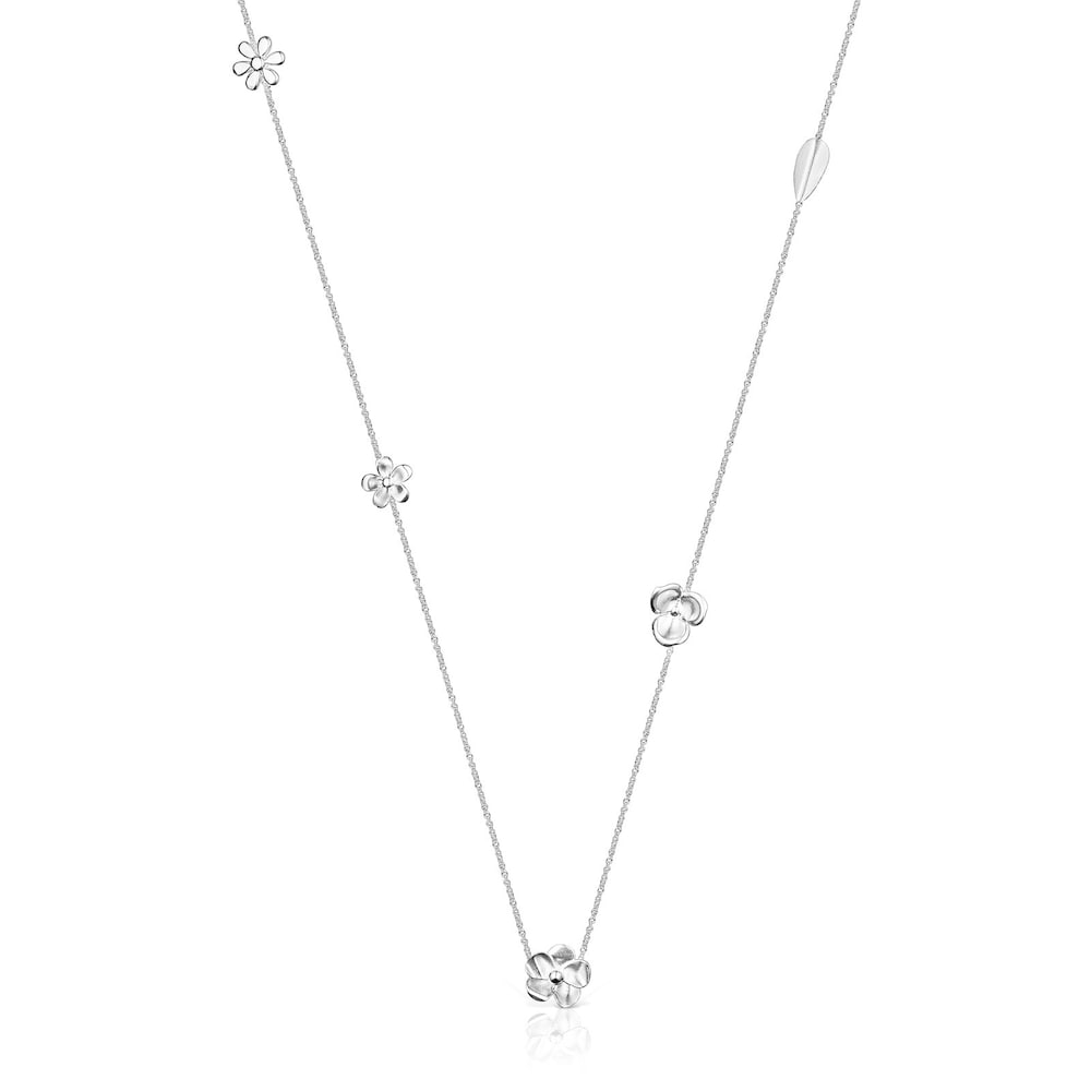 Collar largo Fragile Nature de plata image number 0