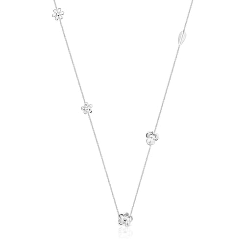 Long Silver Fragile Nature Necklace